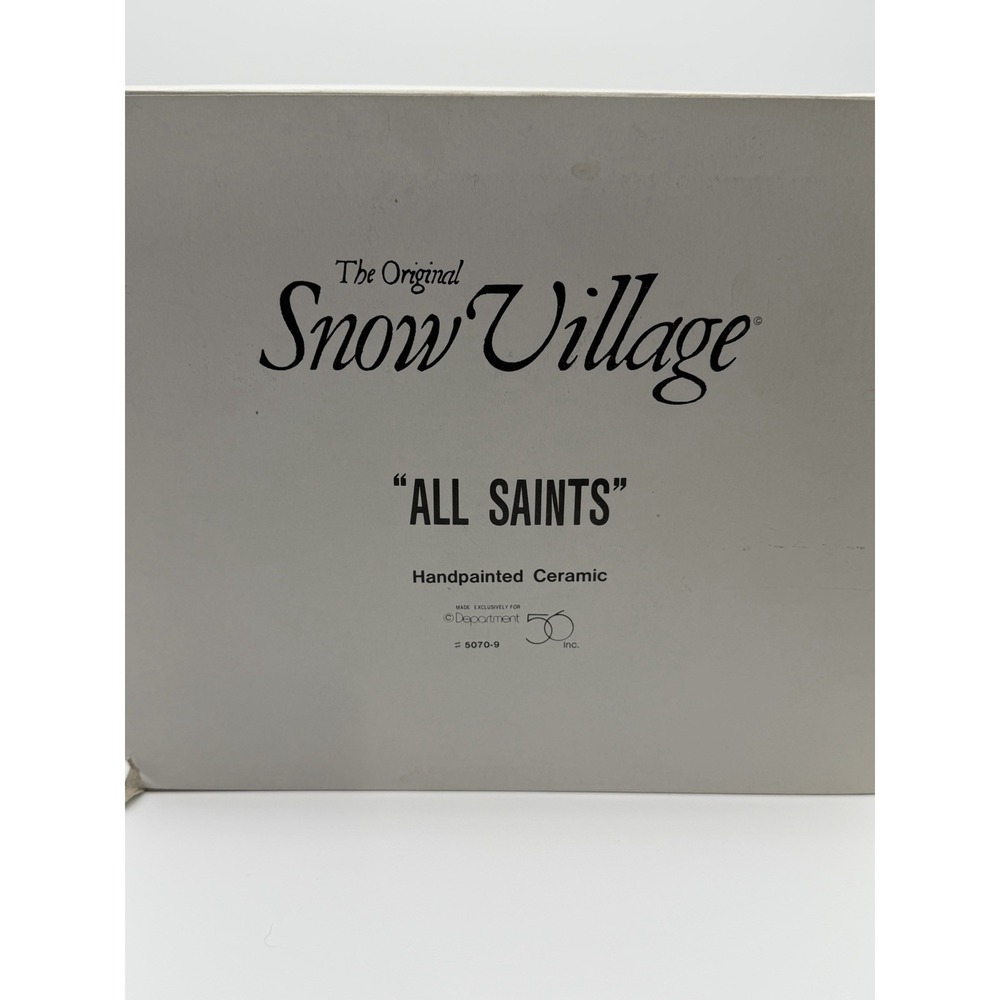 Dept 56 All Saints Church Snow Village 5070-9 Vintage Retired Christmas w/Box - Picture 6 of 6